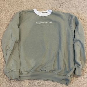 Green crew neck